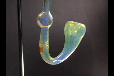 Gandalf Natural Perc Glass Bubbler Hash Pipe