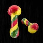 Fascination Frit Triple Color Glass Pipe