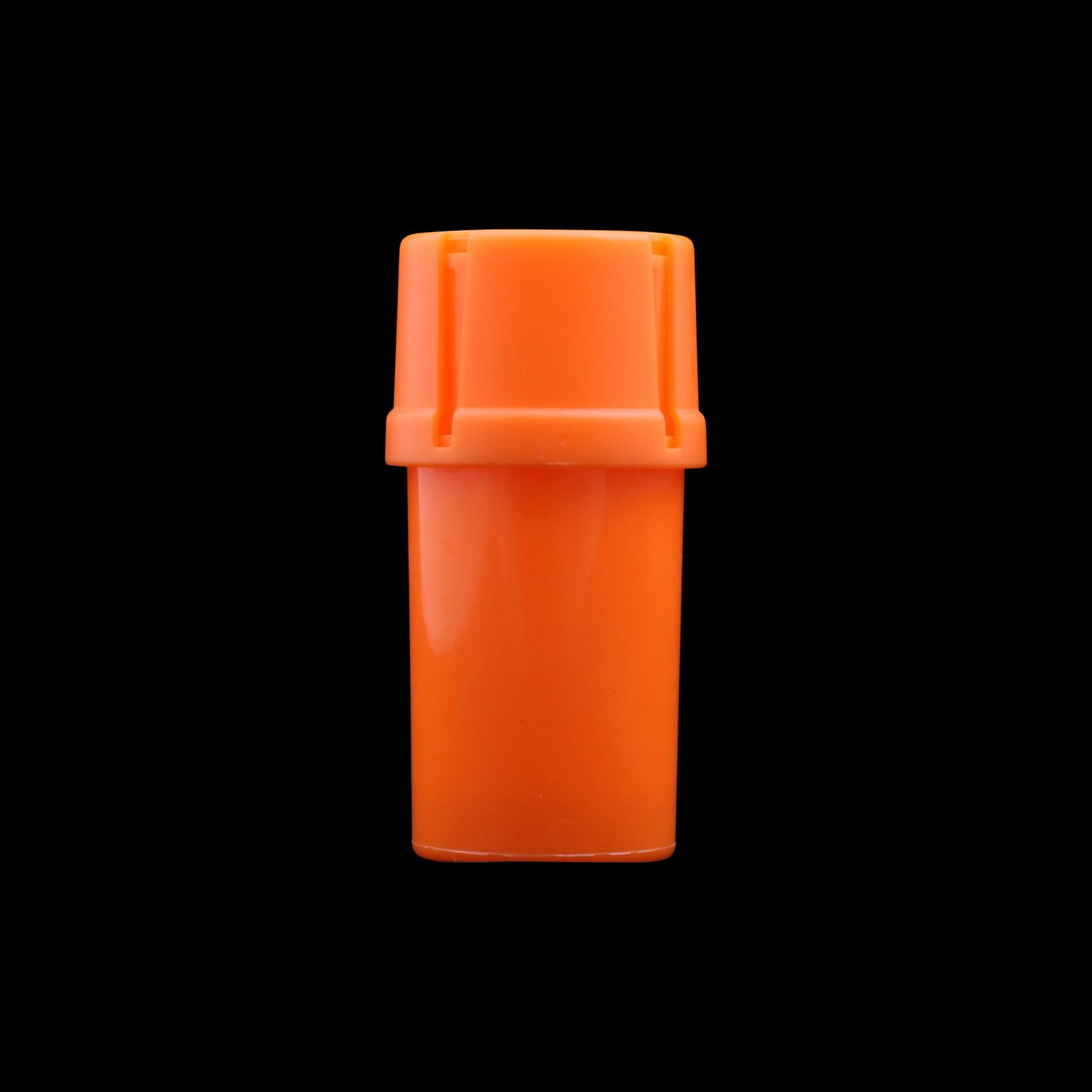 MedTainer - Child Proof Cap - 20 Dram Storage Container with Built-in  Grinder - Orange - American Rolling Club