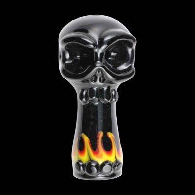 Fire Breathing Skull Glass Pipe