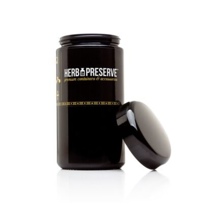 Herb Preserve 1 oz Screw Cap Airtight Stash Jar Open